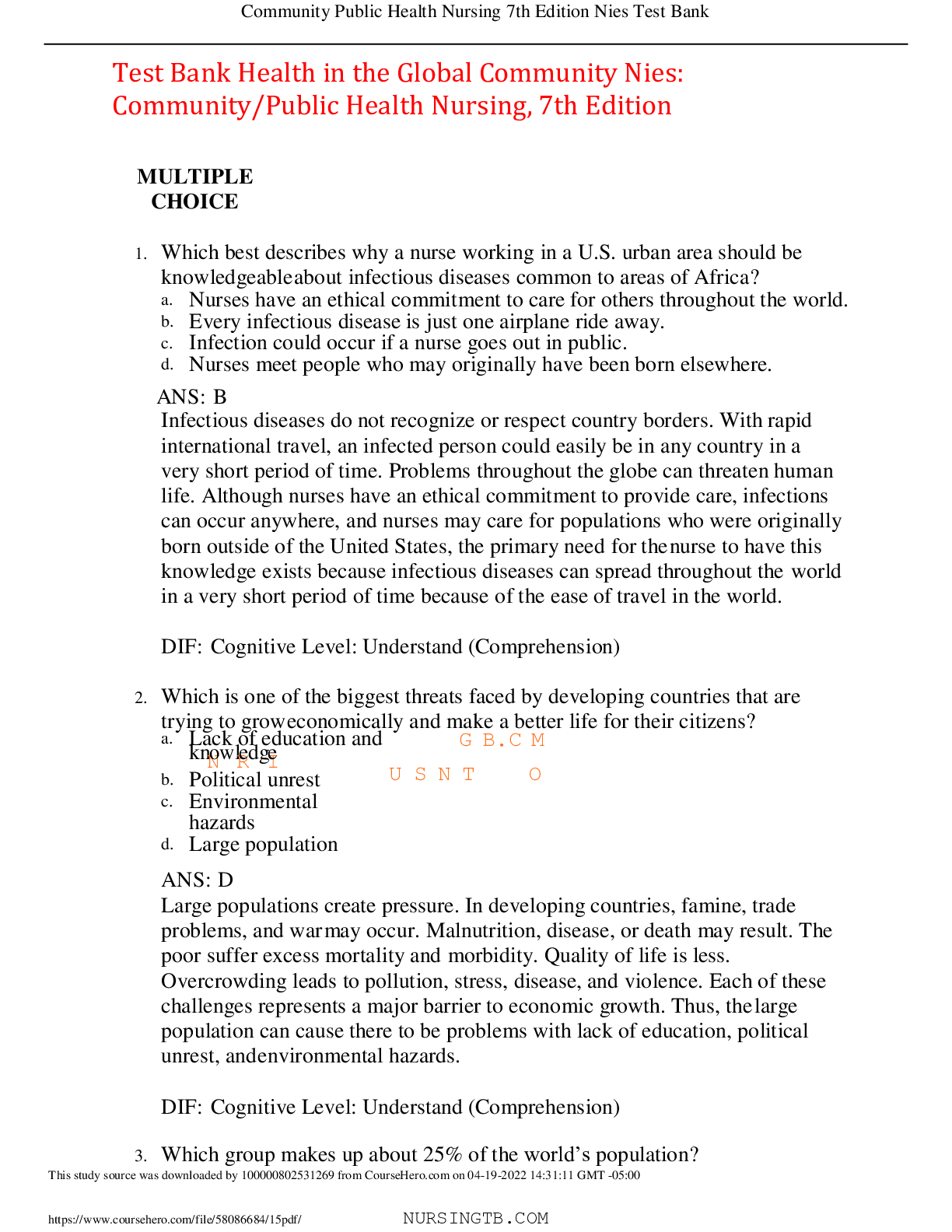 Preview image of NURS 4403 Chapter 15: Fetal Assessment during Labor,100% CORRECT document